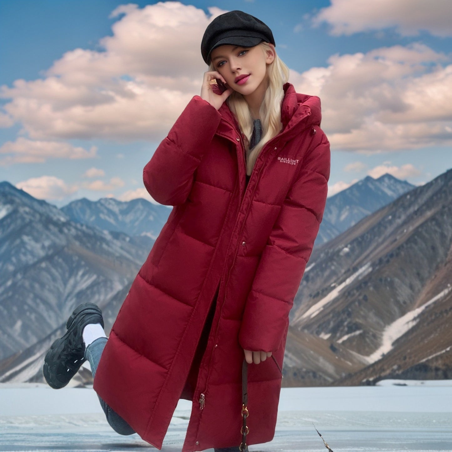 Thickened Cotton-padded Warm Loose Western Style Puffer Jacket Coat