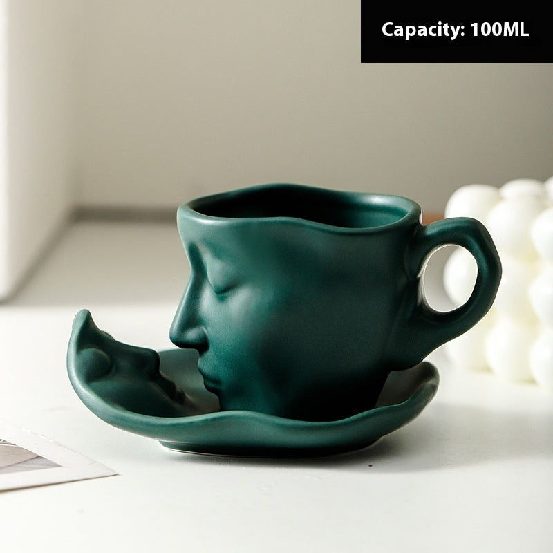 Creative Person Face Kiss Ceramic Cup