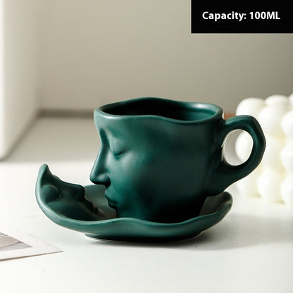 Creative Person Face Kiss Ceramic Cup