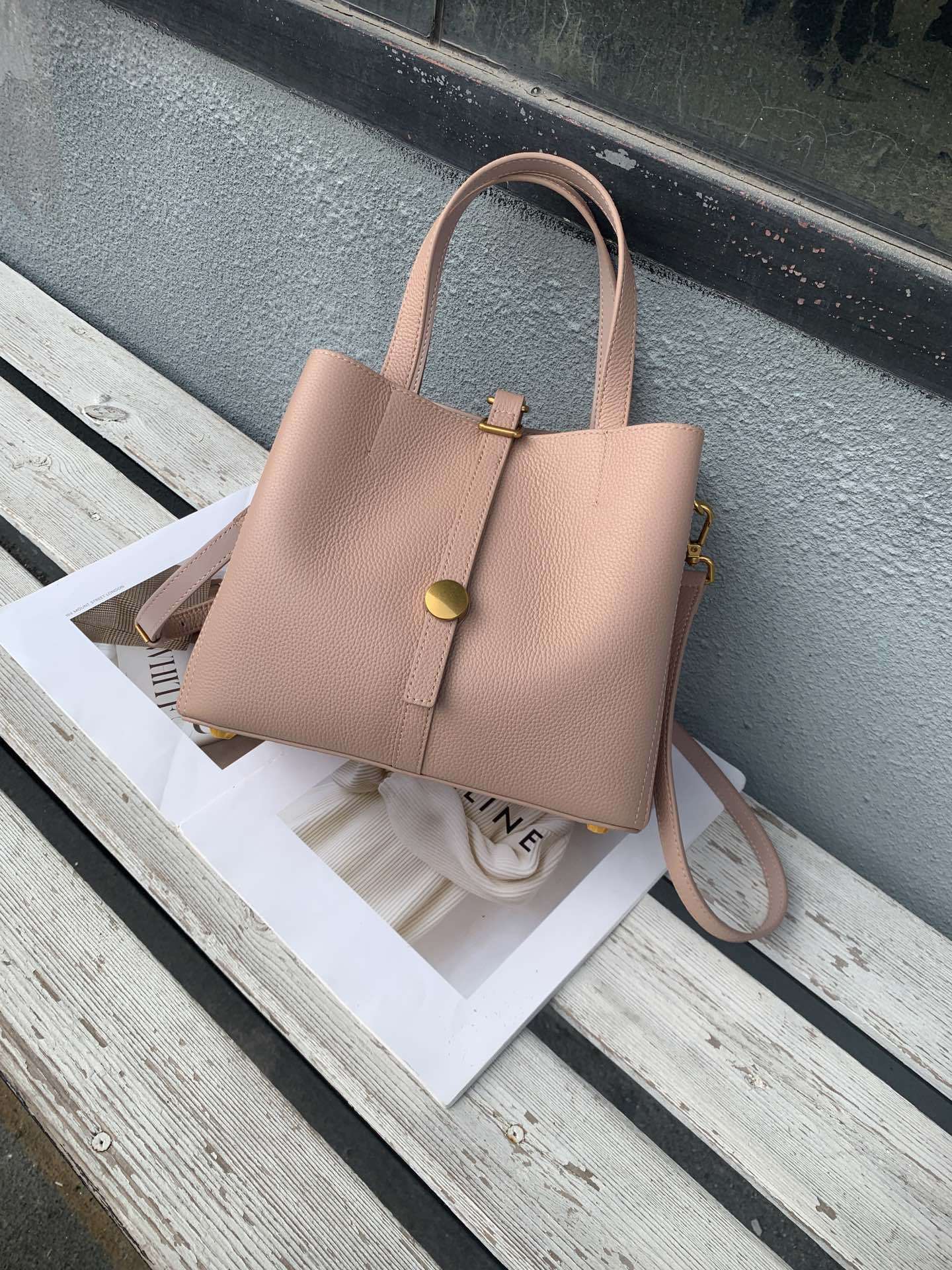 First Layer Rindsleder Tote Echtes Leder Damen