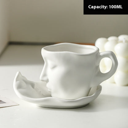 Creative Person Face Kiss Ceramic Cup