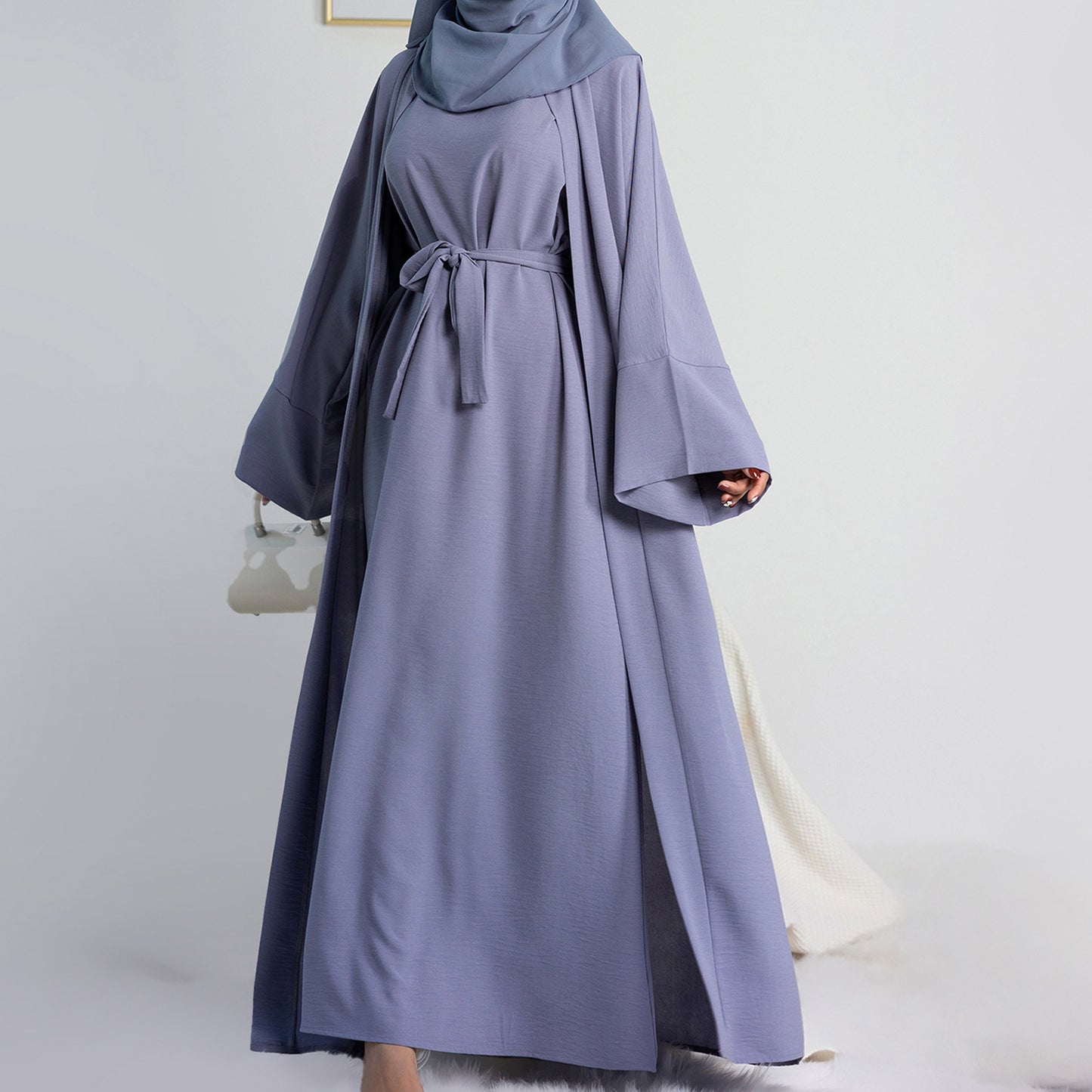 Solid Color Two-piece Abaya