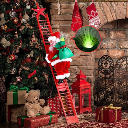 Electric Santa Claus Climbing Ladder & Rope