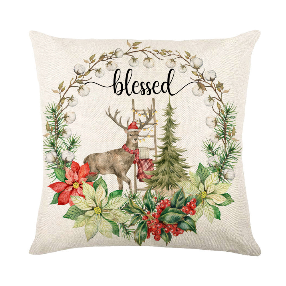 Christmas Decorations sofa Square Throw Pillow Cushion Cover