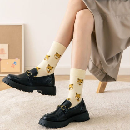 New Cotton Cute Shiba Inu Women's Socks