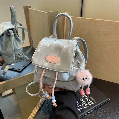 Trendy Women's Fashion Premium Velvet Backpack