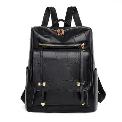 Retro Women's Backpack New High-grade PU Soft Leather Dual-use