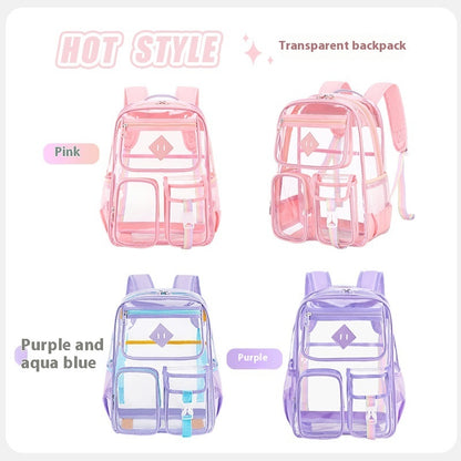 Transparent Waterproof Primary Schoolbag