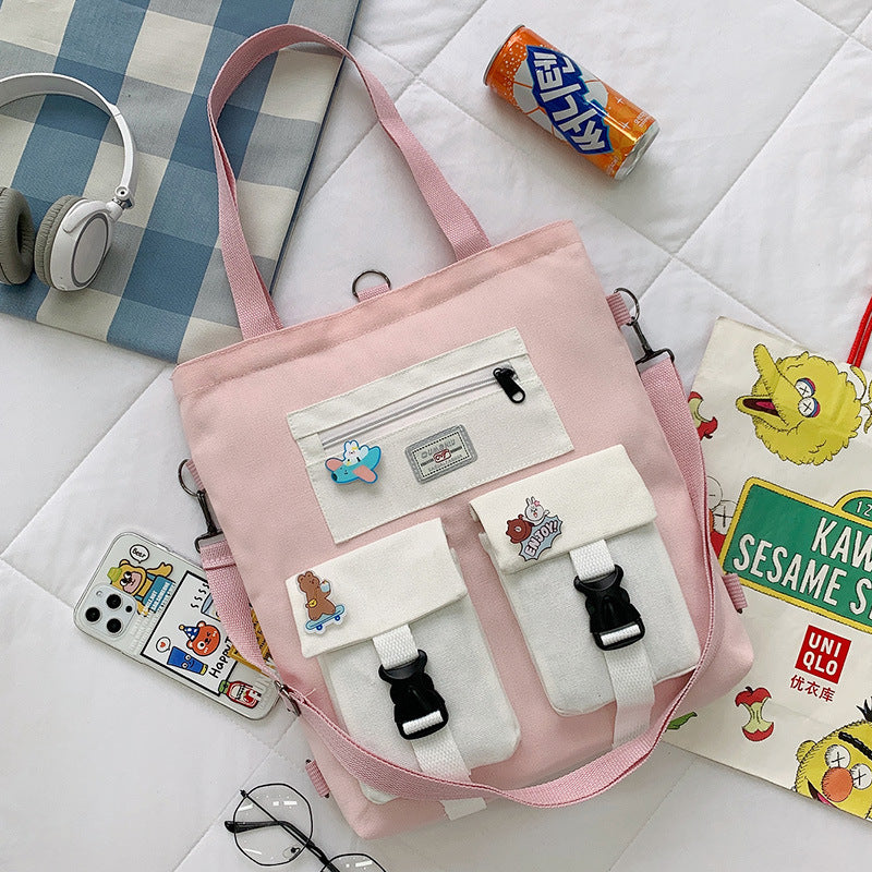 Large Capacity Double Mortise Lock Canvas Bag