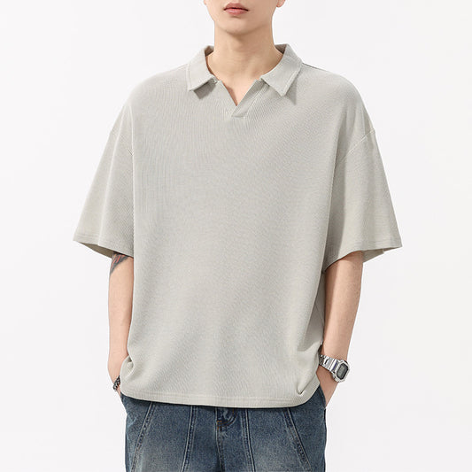 Fashion Simple Loose Comfortable Men's Polo Shirt