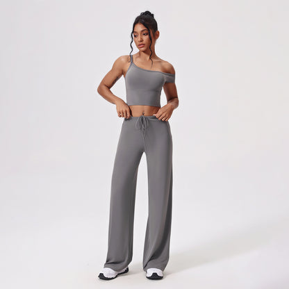 SLANT SHOULDER YOGA 2 PIECE SUIT