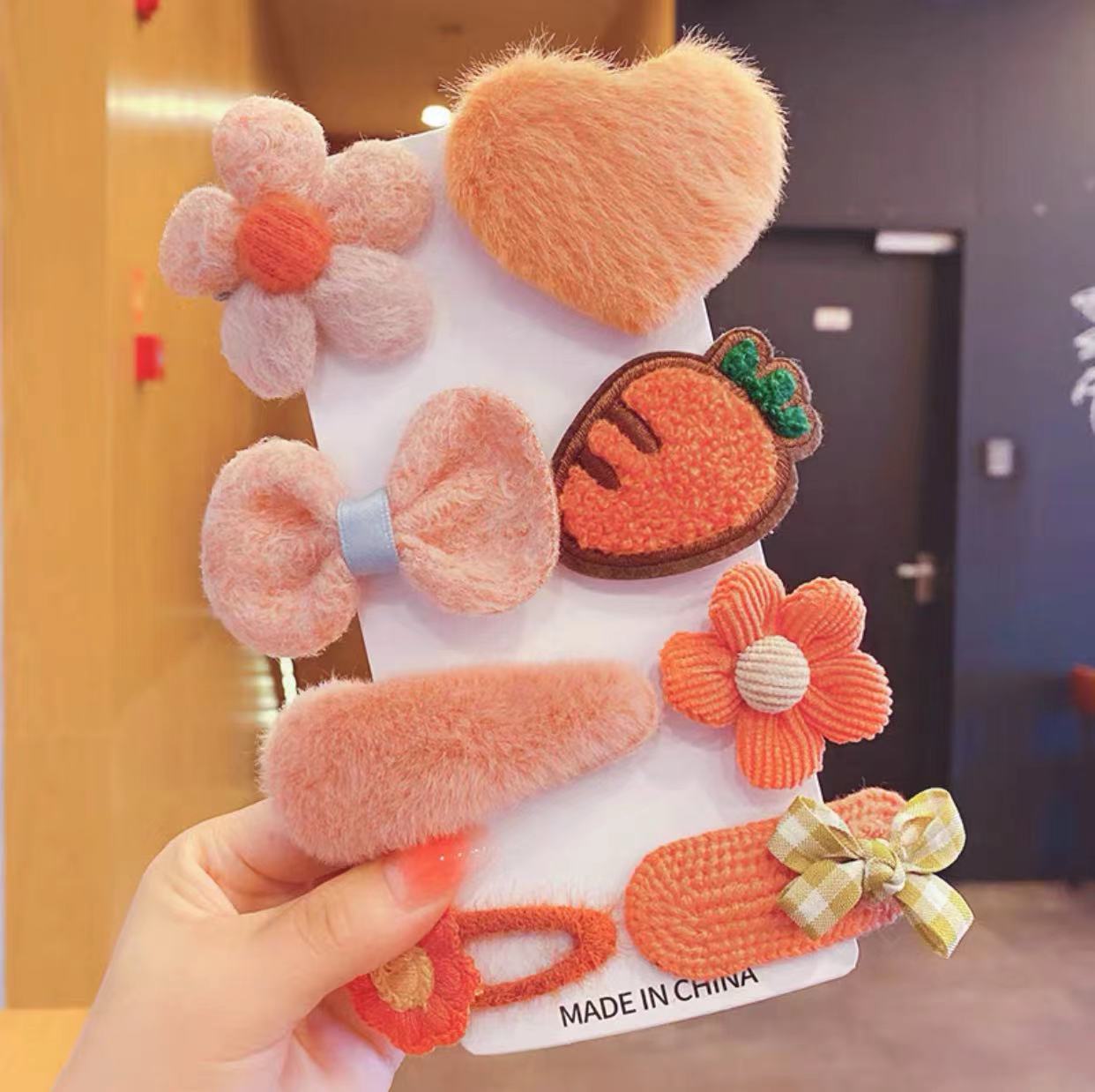子供用ヘアクリップ リボンヘアクリップ 帽子