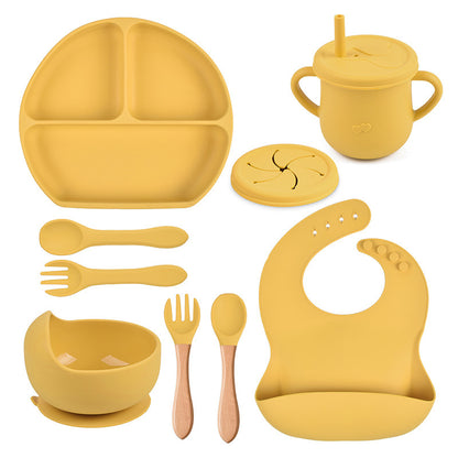 Silicone Solid Colors Babies' Tableware Set