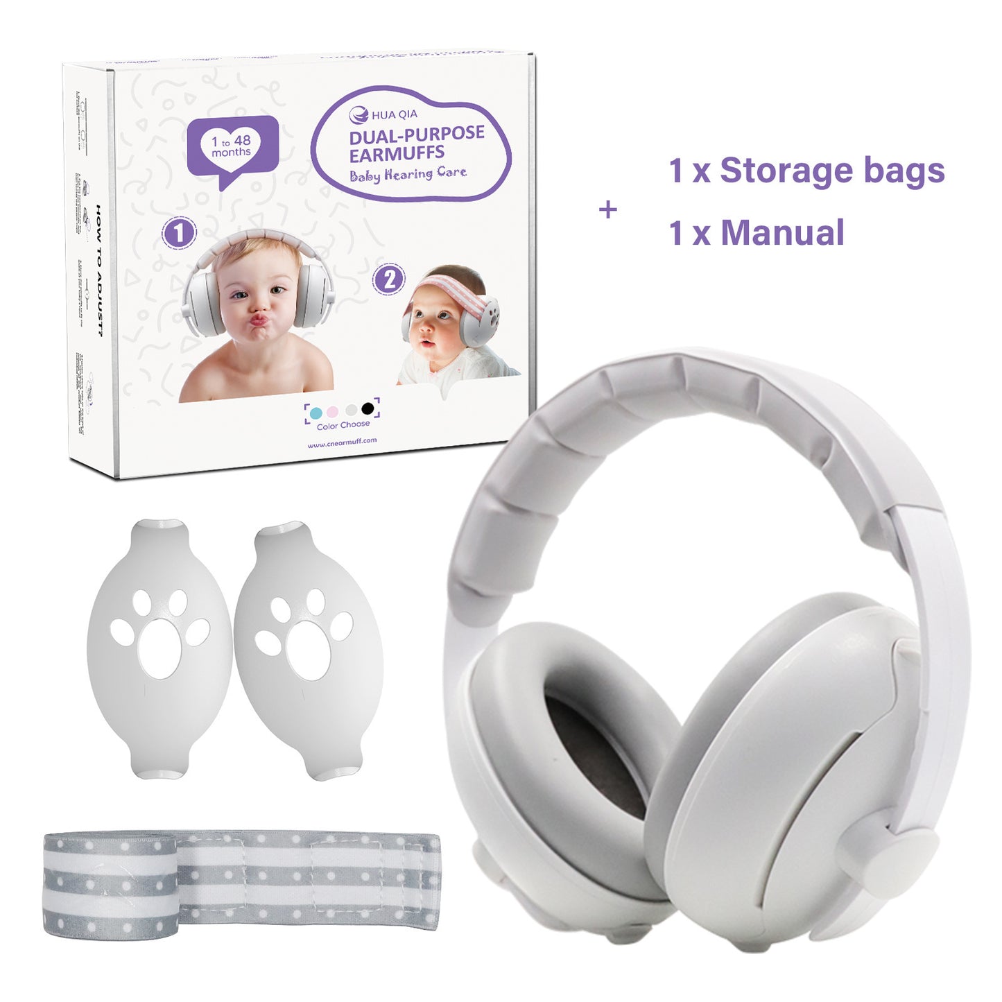 Baby Earmuffs Dual-purpose Head-mounted Noise Sleep Protection