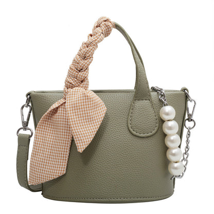 Candy-colored Bucket Simple Cross-body Bag