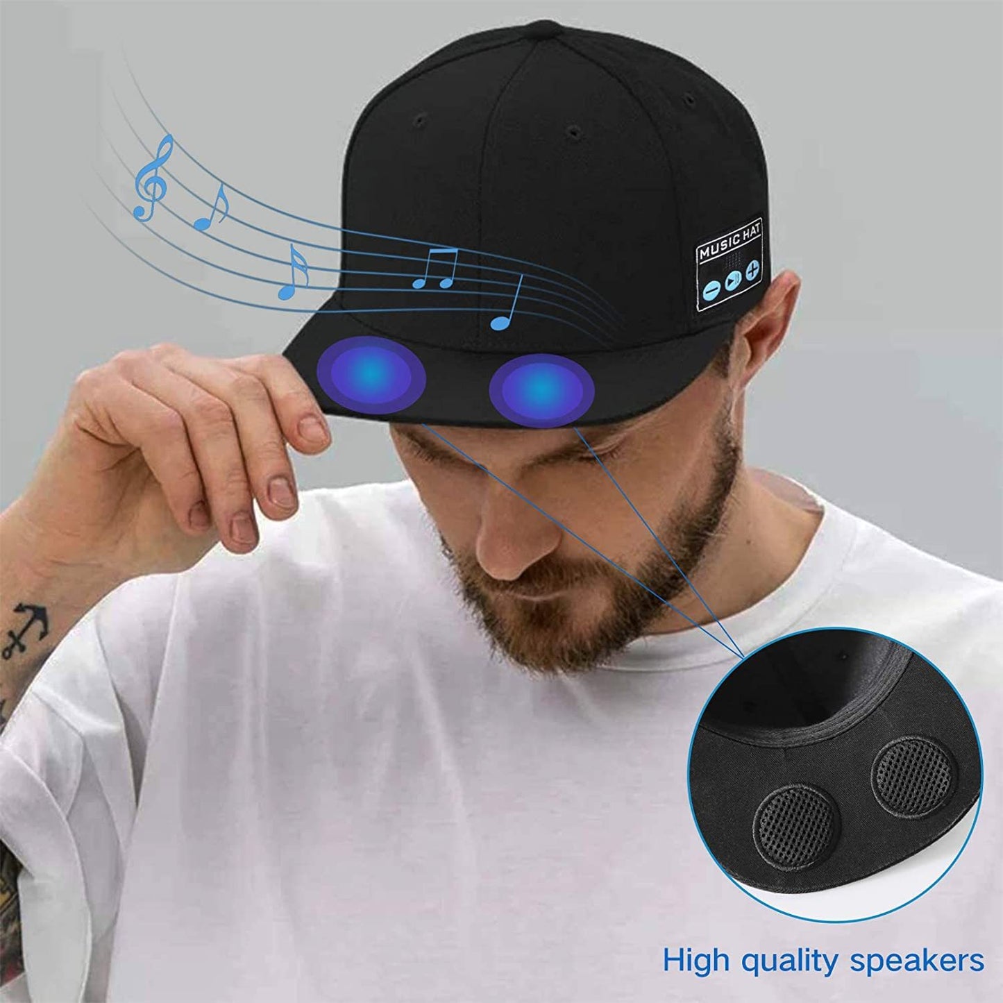 Street Hip-hop Music Headphones Baseball Cap