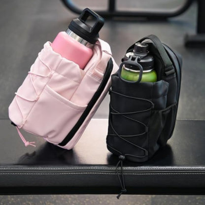 Magnetic Fitness Bottle Holder & Cross Body Bag Sticks to Racks, Machines & More