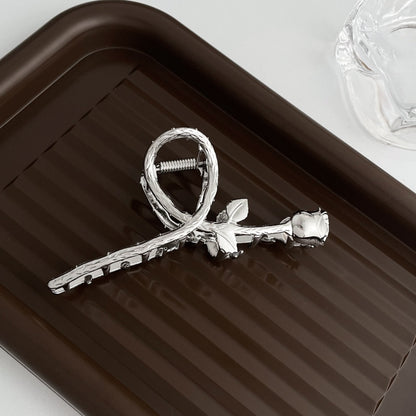 Silver Metal Barrettes Updo Hair Claw