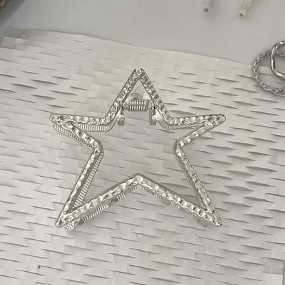 Silver Metal Barrettes Updo Hair Claw