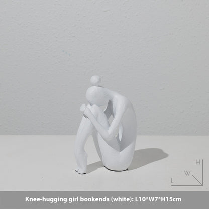 Nordic Luxury Character Bookend Decoration Model Creative & Soft
