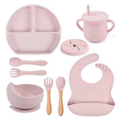Silicone Solid Colors Babies' Tableware Set