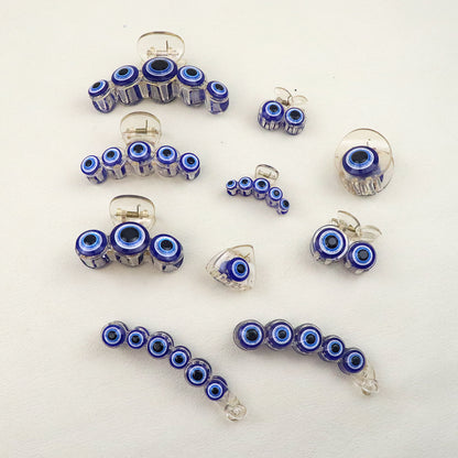 Blue Devil's Eye Hair Claw Headdress