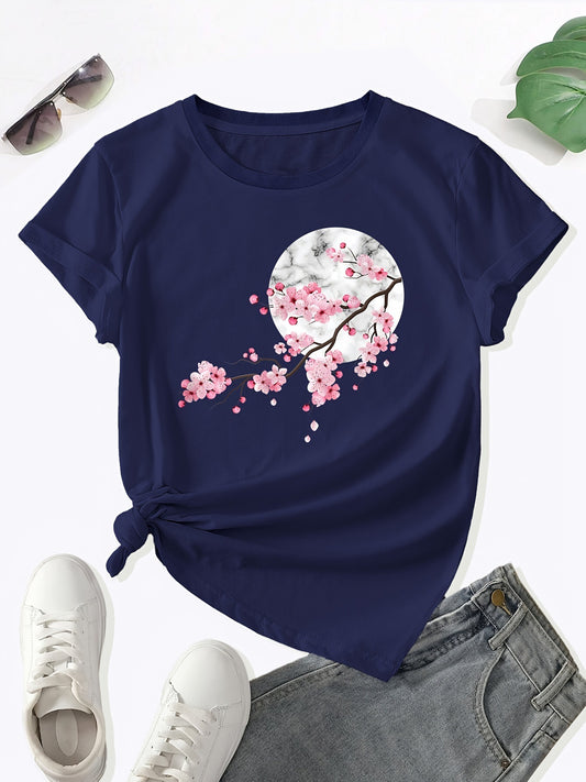 Women's New Printed Round Neck T-shirt