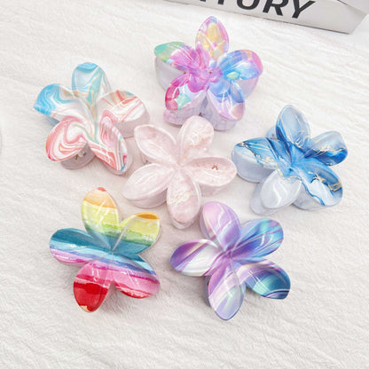 Color Blooming Plumeria Rubra Hair Clip