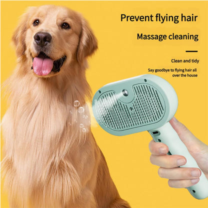Chevaroo 3-in-1 Self-Cleaning Steam Pet Brush