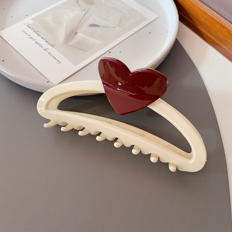 Large Love Heart-shaped Hair Claw