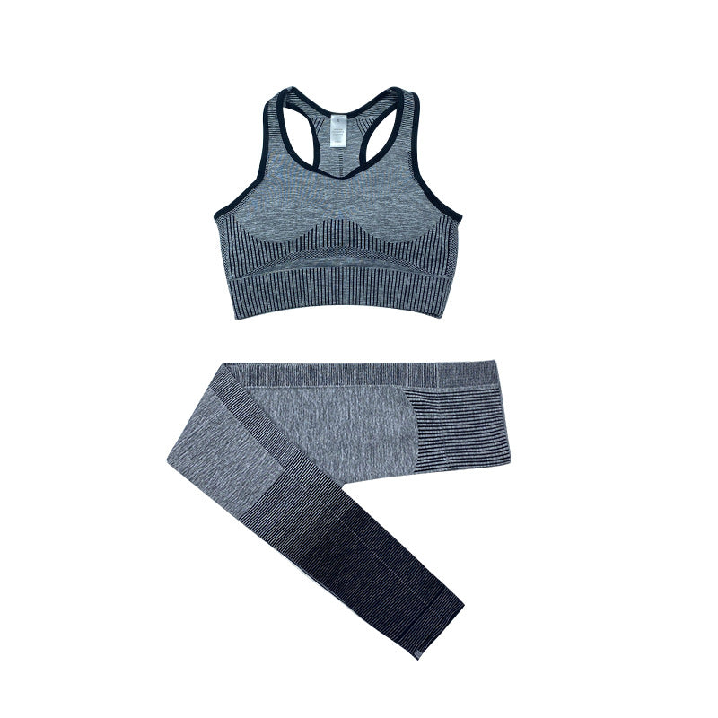 SEAMLESS KNITTED LULU YOGA SUIT HIGH WAIST