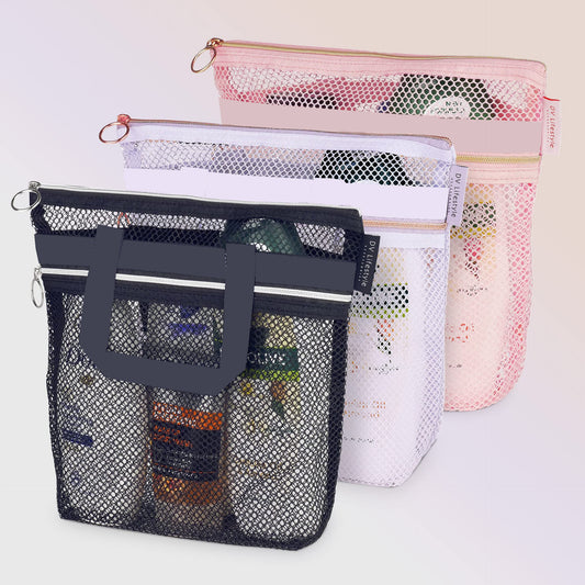 Portable Shower Accessories Transparent Mesh Bag