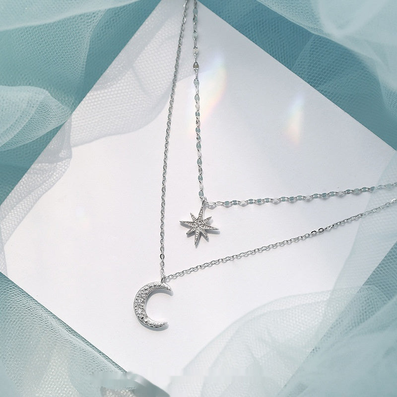 アステリズム ダブルレイヤー ムーンネックレス（女性用）