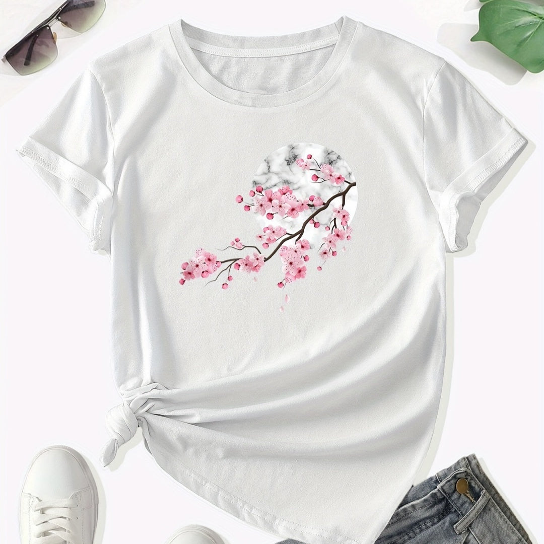 Women's New Printed Round Neck T-shirt