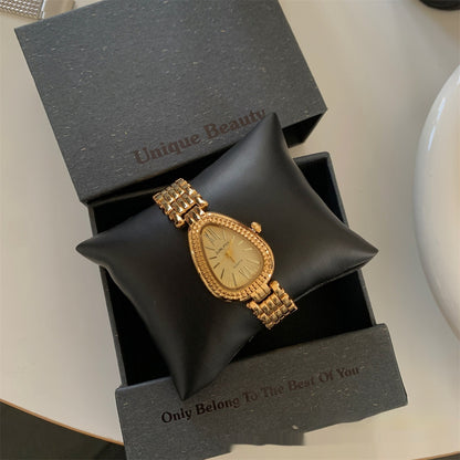 Golden Snake Head Gorgeous Chain Watch Women