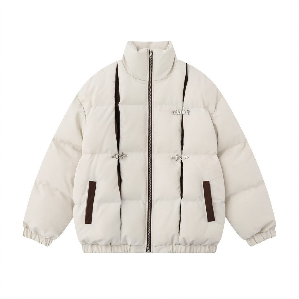 Stitching Design Two way Zipper Cotton padded Puffer