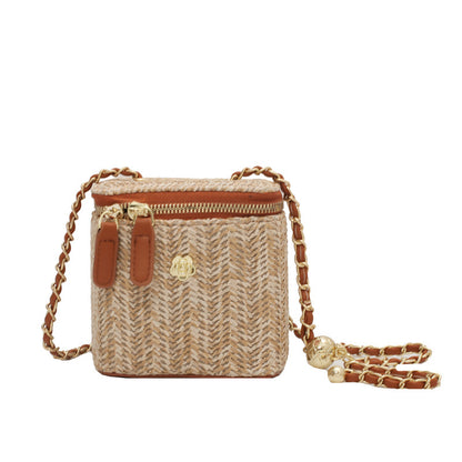 Simple Box Style Bag Straw Fairy Forest Series Bag