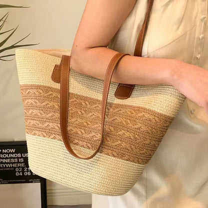 South Korea Vacation Style Raffia Woven Bag