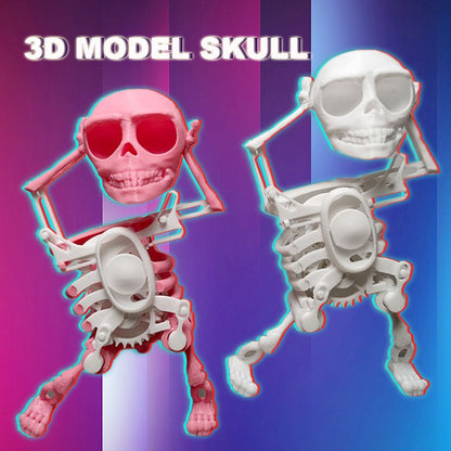 3D Model Mini Skull Customized Funny Dancing Style Lucky Toy