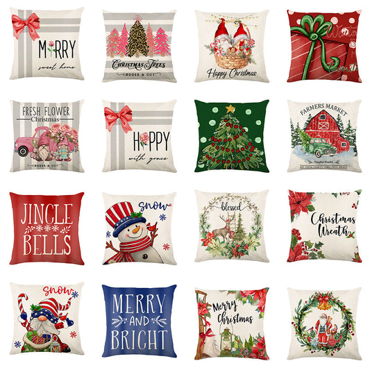 Christmas Decorations sofa Square Throw Pillow Cushion Cover