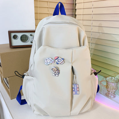 New Simple Solid Color Backpack