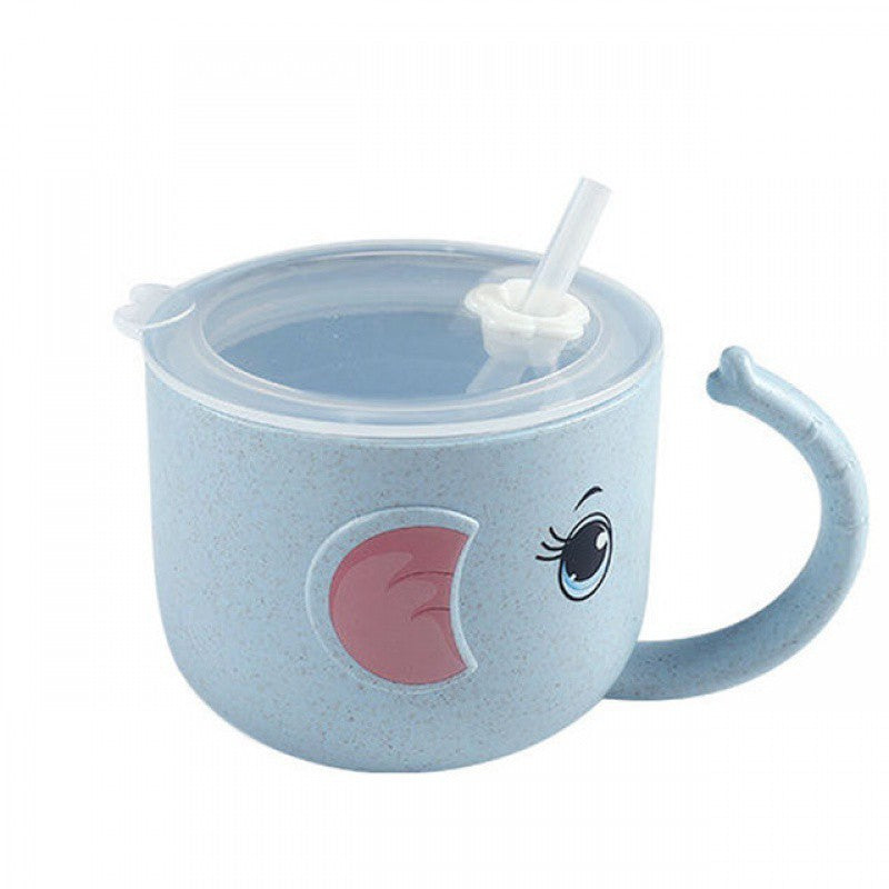 Baby Feeding  Silicone Straw Kid's Mug