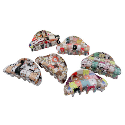 Cute Cartoon Print Hair Claw