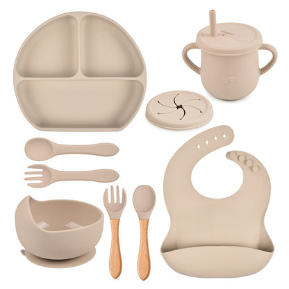 Silicone Solid Colors Babies' Tableware Set