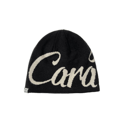 American Street Letter Jacquard Double sided Wear Knitted Beanie Hat