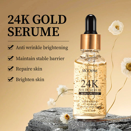 24Kゴールドフォイル30mL ビタミンE レチノール アンチリンクル リフティングフェイスセラム
