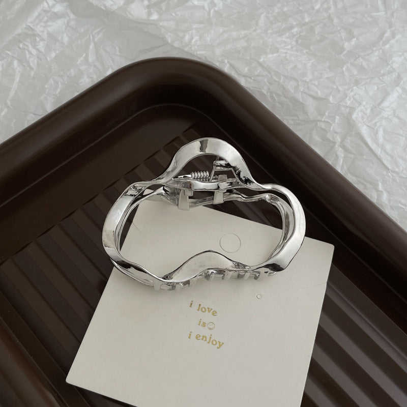 Silver Metal Barrettes Updo Hair Claw