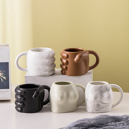 Hand around the Cup art Ceramic Mug