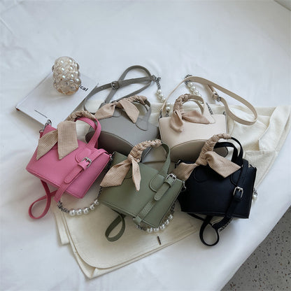 Candy-colored Bucket Simple Cross-body Bag