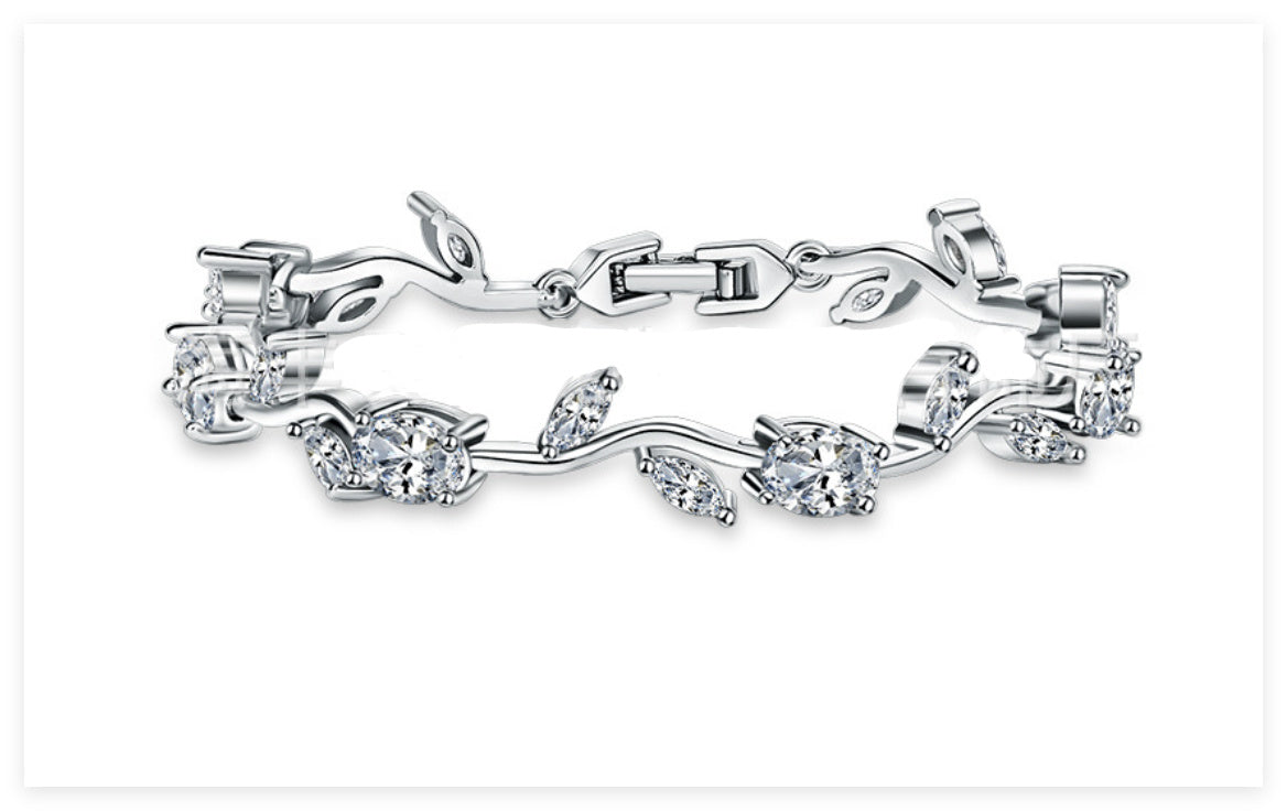 Zircon Tennis Bracelet Bride Ornament Combination